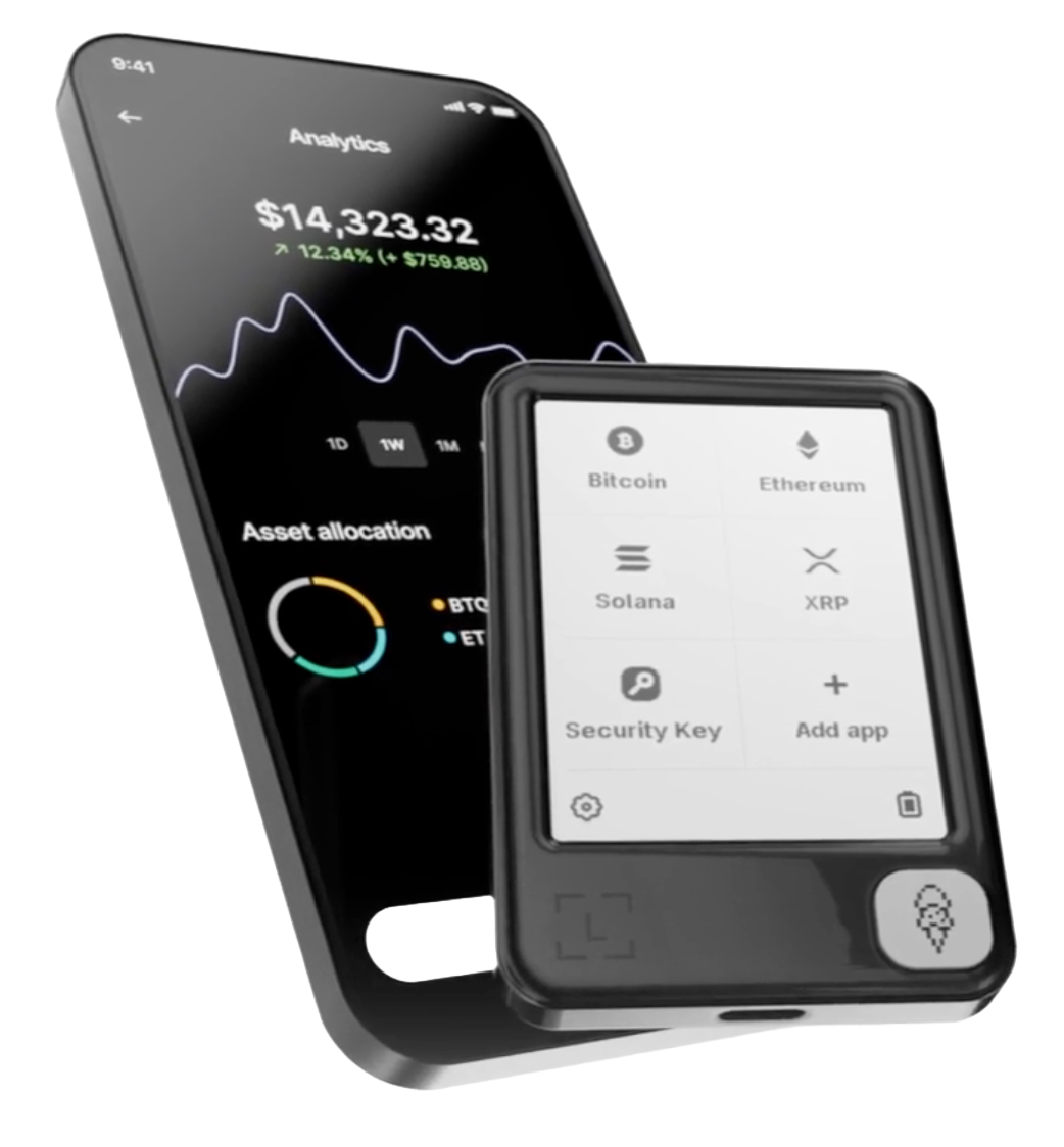 Ledger Wallet 应用与 Ledger 硬件钱包协同工作展示
